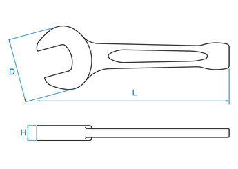 Outils - Outils divers - Clé à fourche à frapper 24mm