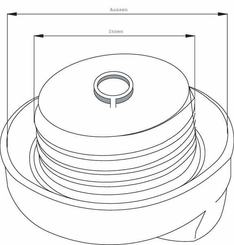 Pièces agricoles - Tracteur pièce origine - Bouchon de réservoir NH