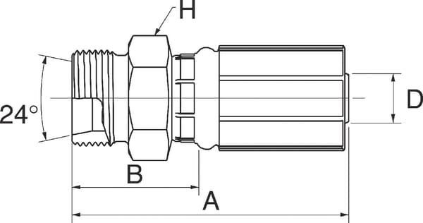Pièces agricoles - Hydraulique - Racc. à sertir DN25-M36x2-25S
