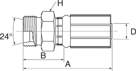 Pièces agricoles - Hydraulique - Racc. à sertir DN25-M36x2-25S