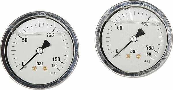 Pièces agricoles - Hydraulique - Manomètre Ø63 0-160 ¼" arrière