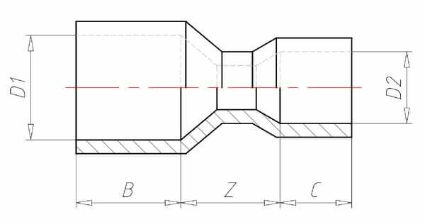 Pièces agricoles - Hydraulique - Manchon réducteur 200x140mm