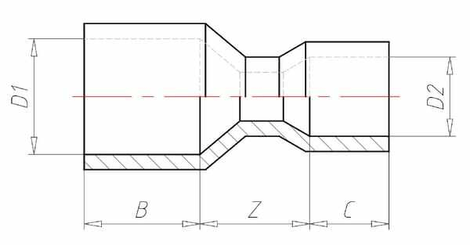 Pièces agricoles - Hydraulique - Manchon réducteur 200x140mm