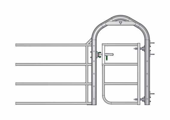 Materiels - Cage de contention - PACK DE 6 AVANT EX4 PASSAGE LARGE AVEC PORTILLON CINTRE