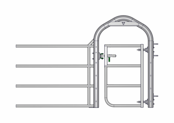 Materiels - Cage de contention - PACK DE 6 AVANT EX4 PASSAGE LARGE AVEC PORTILLON CINTRE
