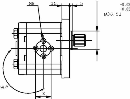 Pièces agricoles - Hydraulique - Pompe à engrenages PLP20.8-S0-12-E2L