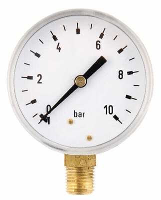 Pièces agricoles - Hydraulique - Manomètre Ø63 0-10bar ¼" inf.