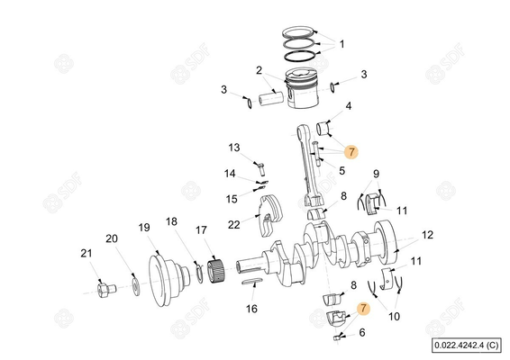 Pièces agricoles - Pieces moteur - bielle de moteur