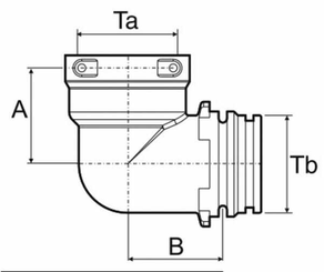 Pièces agricoles - Pièce Pulvérisateur - Coude 90° T4F/T4M