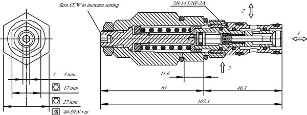 Pièces agricoles - Hydraulique - Clapet CB10AV2B1