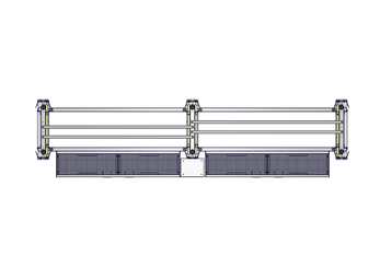 Materiels - Cage de contention - COULOIR DE CONTENTION REGLABLE SUR PLATINE L.6.60M V2