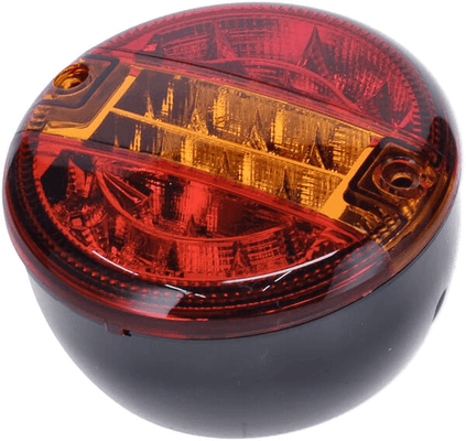 Pièces agricoles - Eclairage - Feu arrière multifonction LED, rond, 12-24V, Ø 140mm, «hamburger», Kramp
