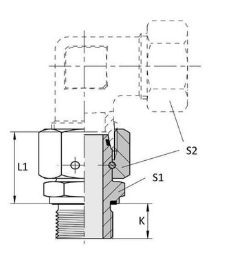Pièces agricoles - Hydraulique - Adaptateur AT10 - M16x150