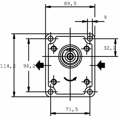 Pièces agricoles - Hydraulique - Pompe à engrenages PLP20.8-S0-12-E2L