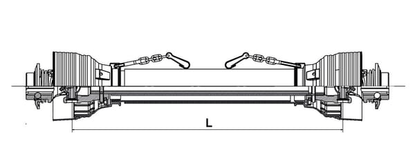 Pièces agricoles - Transmission - Arbre de transmission PTO 60 L : 1010mm, gopart