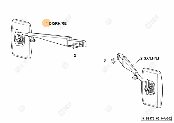 Pièces agricoles - Cabine et structure - RETROVISEUR