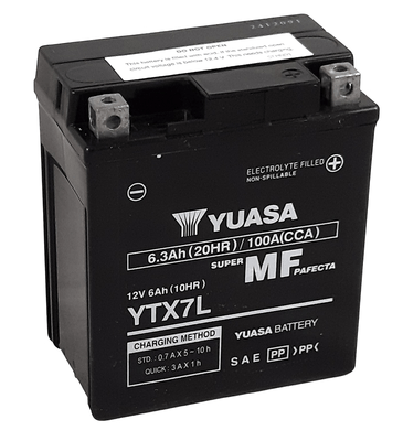 Pièces Quad & Motos - Electrique - Batterie YUASA W/C sans entretien activée usine - YTX7L FA