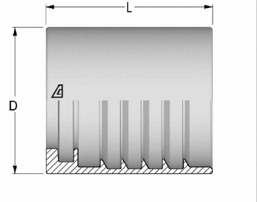 Pièces agricoles - Hydraulique - Jupe à sertir Ø23x27,5mm DN10 acier / zingué / blanc passivé Alfagomma