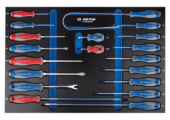 Outils - Outils divers - Module mousse + PP 19 pièces Tournevis- Doigt magnétique