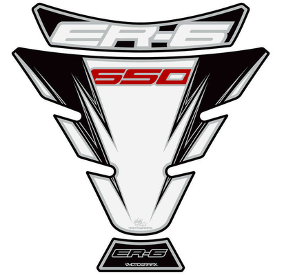 Pièces Quad & Motos - Equipement véhicule - Protection de réservoir MOTOGRAFIX 3pcs blanc Kawasaki ER6F/N