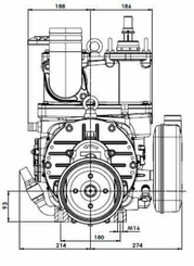 Pièces agricoles - Fertilisation & Lisier - Entraînement de pompe à vide à prise directe 13520 l/min avec lubrification automatique et Ballast B.P.