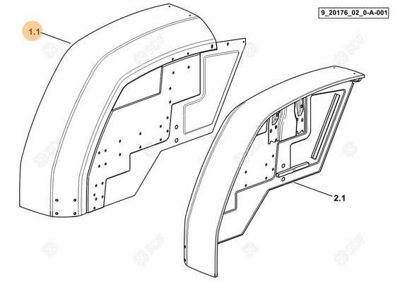 Pièces agricoles - Cabine et structure - AILE