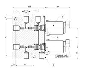 Pièces agricoles - Hydraulique - Soupape d.réduction 2XProp12dc