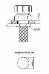 Pièces agricoles - Hydraulique - Bouchon de remplissage de réservoir TC50-GAL-90-PROC-70