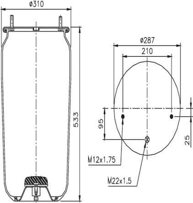 Pièces agricoles - Pièce divers - Ressort pneumatique
