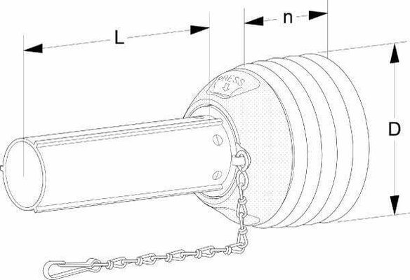 Pièces agricoles - Transmission - Protection de transmission moitié intérieure - standard PG30 Ø230 tube Ø98, L : 1000mm Walterscheid
