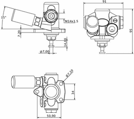 Pièces agricoles - Tracteur pièce adaptable - Pompe alimentation carburant