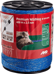 Pièces agricoles - Cloture,Jardin & Sylviculture - Premium WildHog polywire 6x0,25, Cu bleu, 400 m