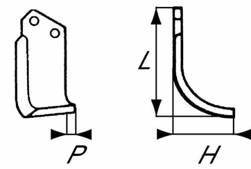Pièces agricoles - Travail du sol - Lame de fraise d. Grillo