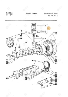 Pièces agricoles - Pieces moteur - PISTON COMPLET Deutz-Fahr origine