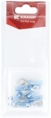 Pièces agricoles - Eclairage - Cosse à anneau bleue Ø8mm - 1,5-2,5mm² (6)