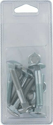Pièces agricoles - Fasteners - Écrou et boulon M10 x 50 mm, 4,6 (6)