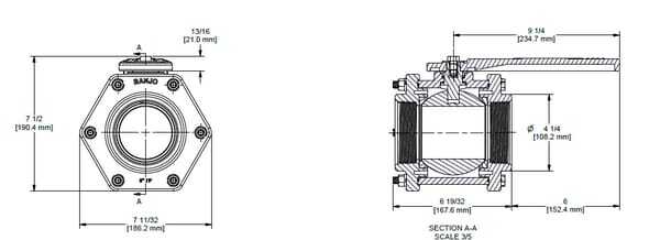 Pièces agricoles - Pièce Pulvérisateur - Ball valve 3" FP
