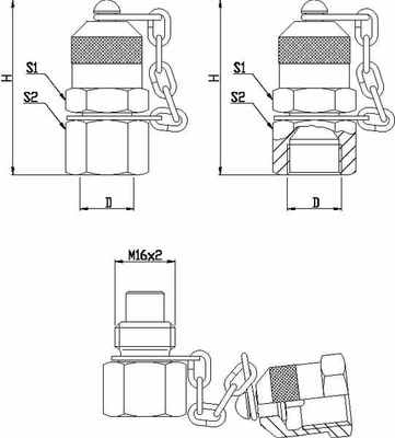 Pièces agricoles - Hydraulique - Raccord de mesure 9/16 UNF