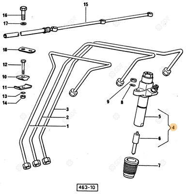 Pièces agricoles - Pieces moteur - PORTE INJECTEUR EX.2