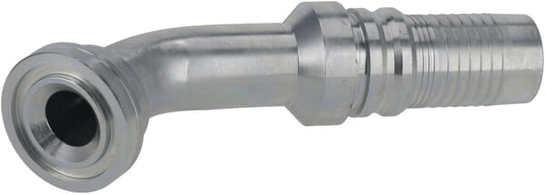 Pièces agricoles - Hydraulique - Raccord à sertir 4SH-DN32 avec flasque ø47,6 mm 45°