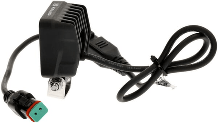 Pièces agricoles - Eclairage - Phare de travail LED, 12W, 1200lm, carrée, 12/24V, blanche, 53,7x75,5x32,3mm prise Deutsch, faisceau large, 8LED