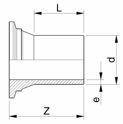 Pièces agricoles - Hydraulique - Raccordement PE pour boule 75mm SDR11