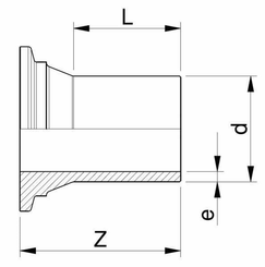 Pièces agricoles - Hydraulique - Raccordement PE pour boule 75mm SDR11
