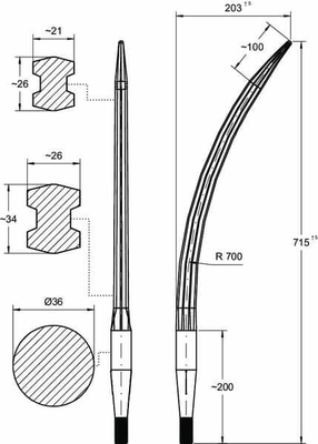 Pièces agricoles - Fenaison & élevage - Dent 760 mm