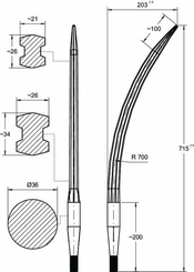 Pièces agricoles - Fenaison & élevage - Dent 760 mm
