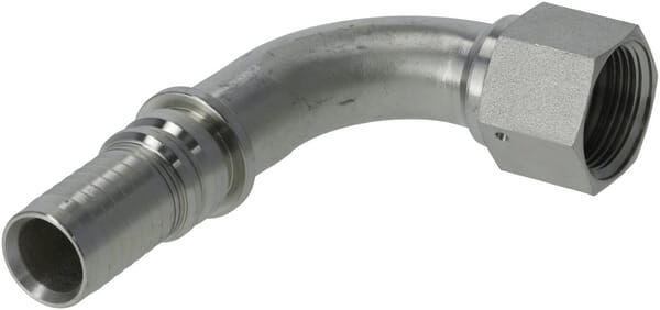 Pièces agricoles - Hydraulique - Raccord à sertir 4SH-DN25-1,5/16" UNF-90°