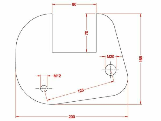 Pièces agricoles - Travail du sol - Bride pour châssis 80x80mm