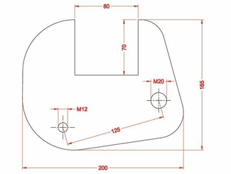 Pièces agricoles - Travail du sol - Bride pour châssis 80x80mm