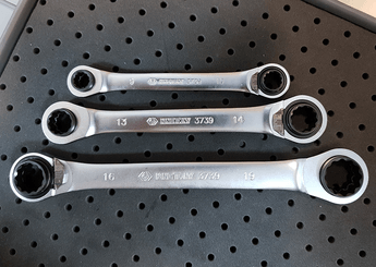 Outils - Outils divers - Jeu de 3 Clés polygonales cliquet 8-9-10-11-12-13-14-15-16-17-18-19mm