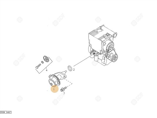 Pièces agricoles - Pieces moteur - FOERDERPUMPE Deutz-Fahr origine
